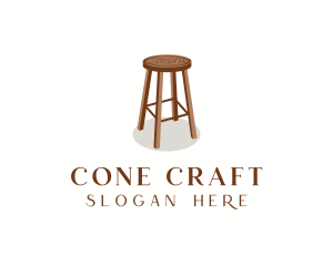 Wood Chair Stool logo design