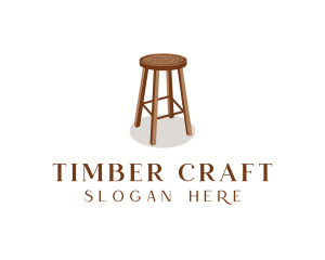 Wood - Wood Chair Stool logo design