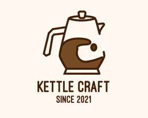 Kettle - Brown Coffee Pitcher logo design