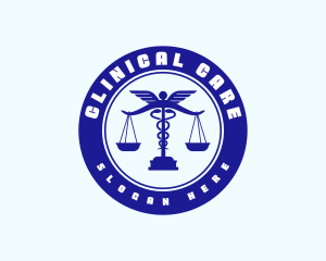 Medical Caduceus Scale logo design