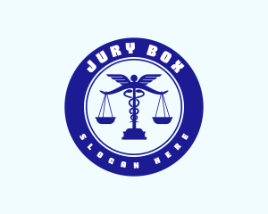 Jury - Medical Caduceus Scale logo design