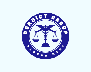 Jury - Medical Caduceus Scale logo design