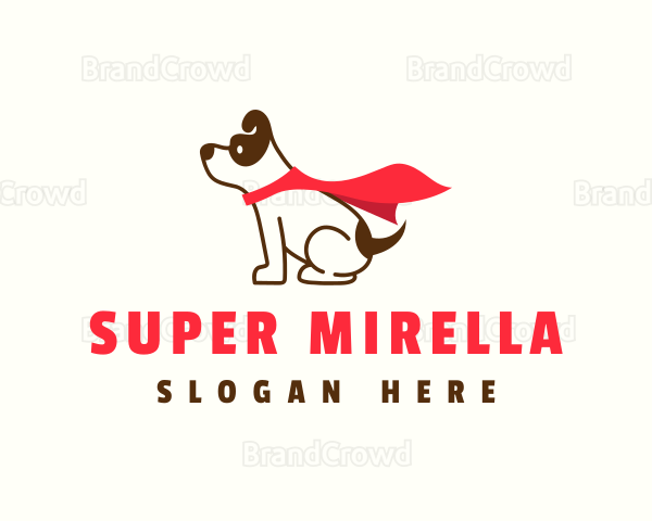 Super Hero Pet Dog Logo