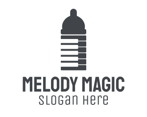 Song - Baby Piano Bottle logo design