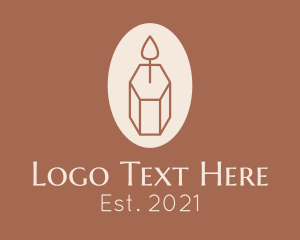 Beige - Hexagonal Wax Candle logo design