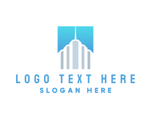 Suburban - Urban Skyscraper Building logo design