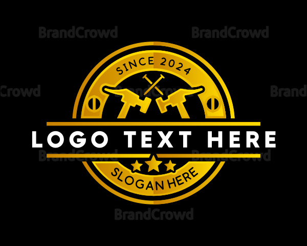 Construction Hammer Builder Logo