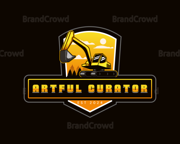 Excavator Construction Equipment Logo