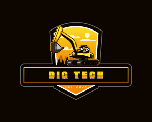 Excavator Construction Equipment  logo design