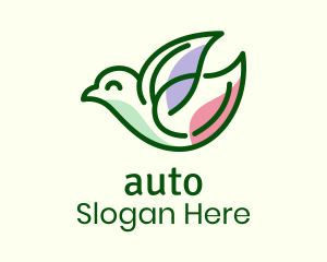 Leaf Wing Bird Logo