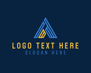 Property Architect Triangle Letter A logo design