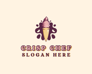 Ice Cream Sundae Dessert  logo design