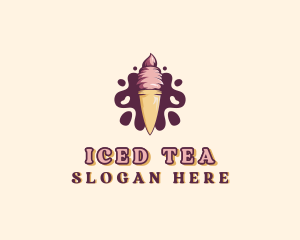 Ice Cream Sundae Dessert  logo design