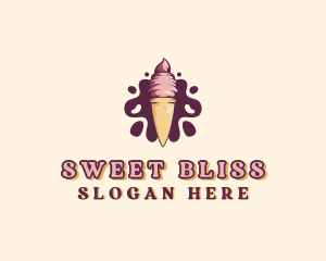 Ice Cream Sundae Dessert  logo design