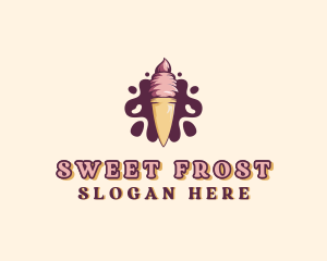 Ice Cream Sundae Dessert  logo design