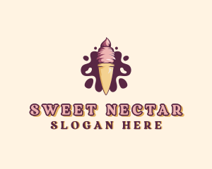 Ice Cream Sundae Dessert  logo design