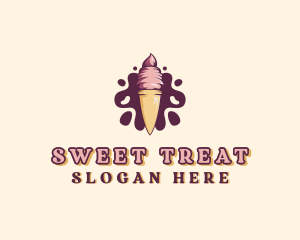 Ice Cream Sundae Dessert  logo design