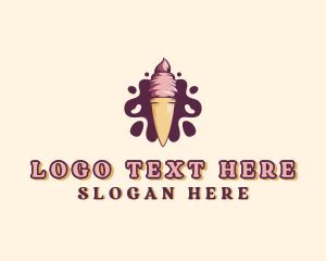 Sweets - Ice Cream Sundae Dessert logo design