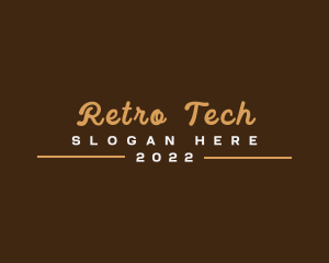 Retro Cursive Business logo design