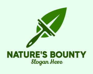 Natural Leaf Squeegee  logo design