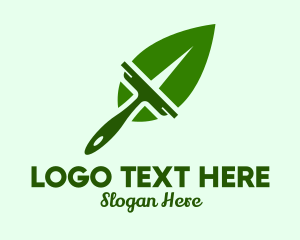 Natural - Natural Leaf Squeegee logo design