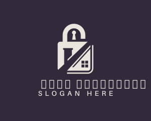 House Security Padlock Logo