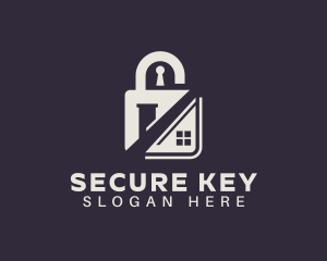 Password - House Security Padlock logo design