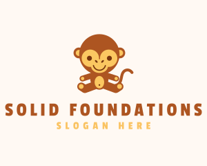 Kids Apparel - Monkey Stuffed Toy logo design