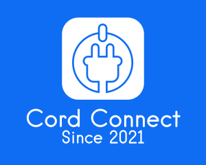 Cord - Power Plug Icon logo design