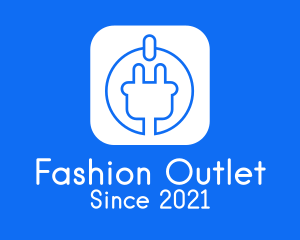 Outlet - Power Plug Icon logo design