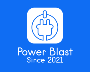 Power Plug Icon logo design