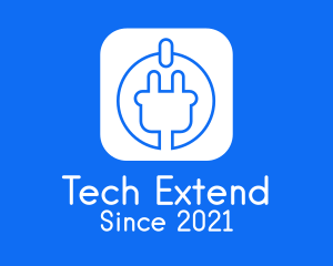 Extension - Power Plug Icon logo design
