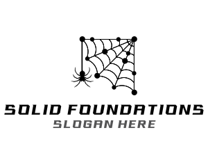 Arachnid - Network Spider Web logo design