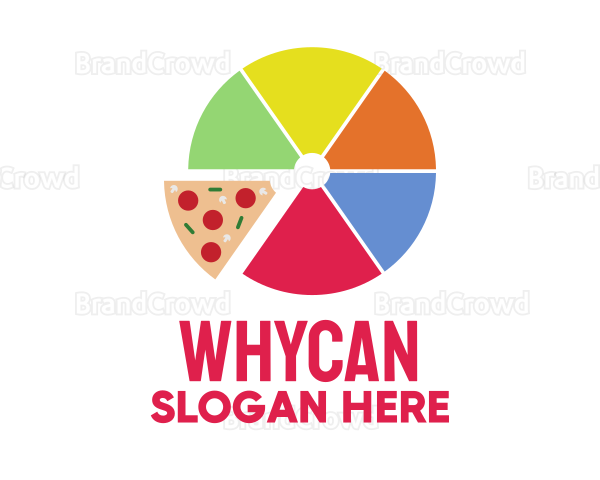 Pizza Slice Pie Chart Logo