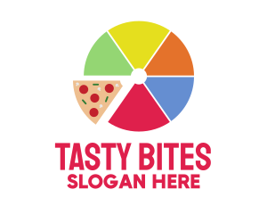 New York Slice - Pizza Slice Pie Chart logo design