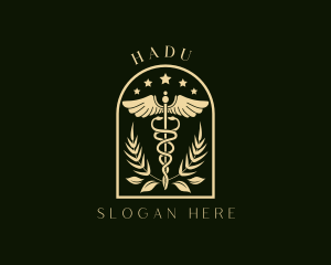 Medicine Caduceus Staff Logo