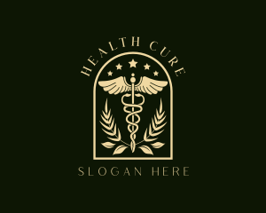 Medicine - Medicine Caduceus Staff logo design