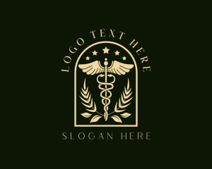 Medicine Caduceus Staff Logo