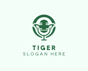 Podcast - Plant Mic Gardener logo design