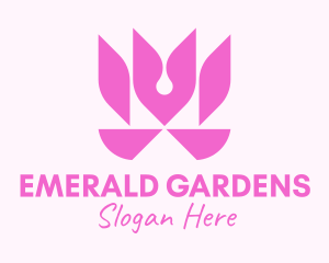 Floral Tulip Garden logo design