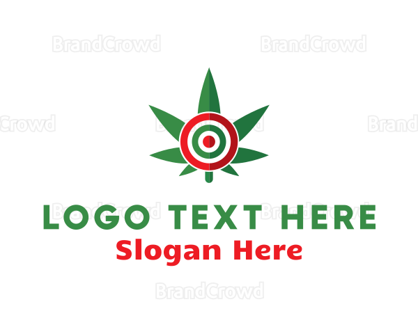 Cannabis Leaf Target Logo