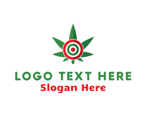 Cannabis Leaf Target Logo