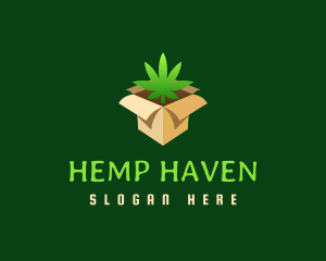 Marijuana Delivery Box logo design