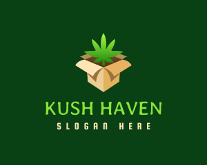 Marijuana Delivery Box logo design