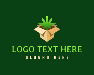 Thc - Marijuana Delivery Box logo design