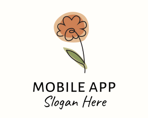 Therapy - Minimalist Peony Flower logo design