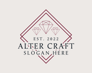 Luxury Jewelry Gemstone logo design