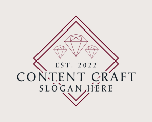 Luxury Jewelry Gemstone logo design