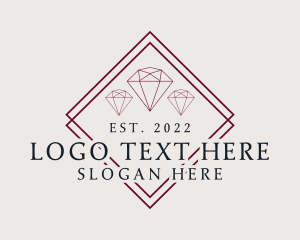 Jeweller - Luxury Jewelry Gemstone logo design