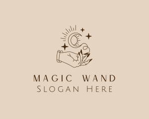 Magical Fortune Teller Hand logo design